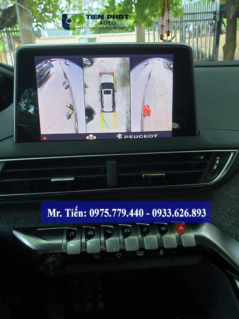 Lắp camera 360 độ DCT cho xe  Peugeot 5008 2018-2020 uy tín chuyên nghiệp