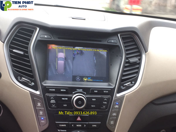 Lắp đặt camera 360 độ cho Hyundai Santafe chính hãng tại Tiến Phát Auto