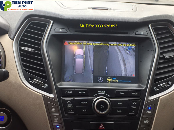 Lắp đặt camera 360 độ cho Hyundai Santafe Lắp đặt camera 360 độ cho Hyundai Santafe
