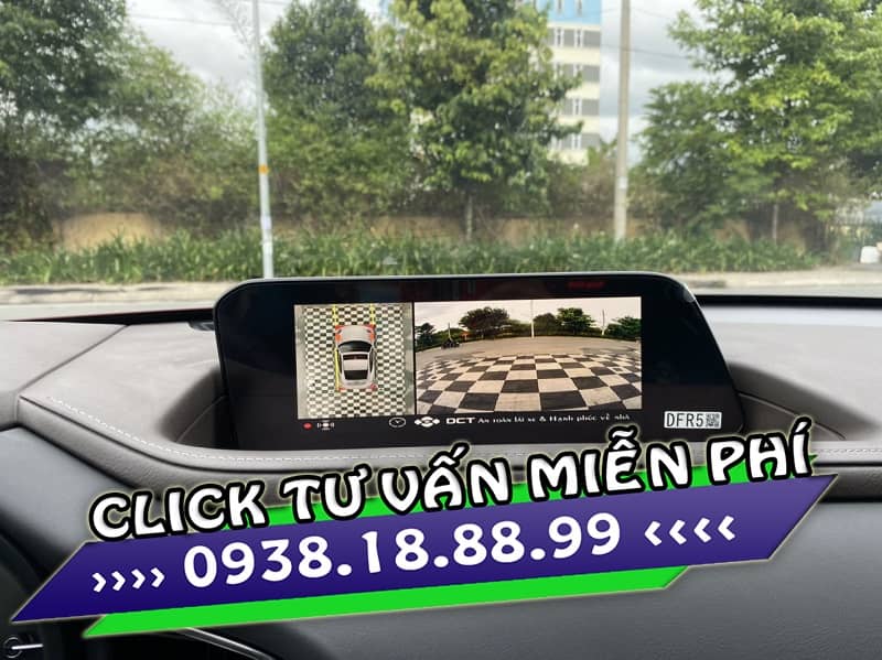 Camera 360 DCT Mazda CX30 hiển thị toàn cảnh khi khởi động xe