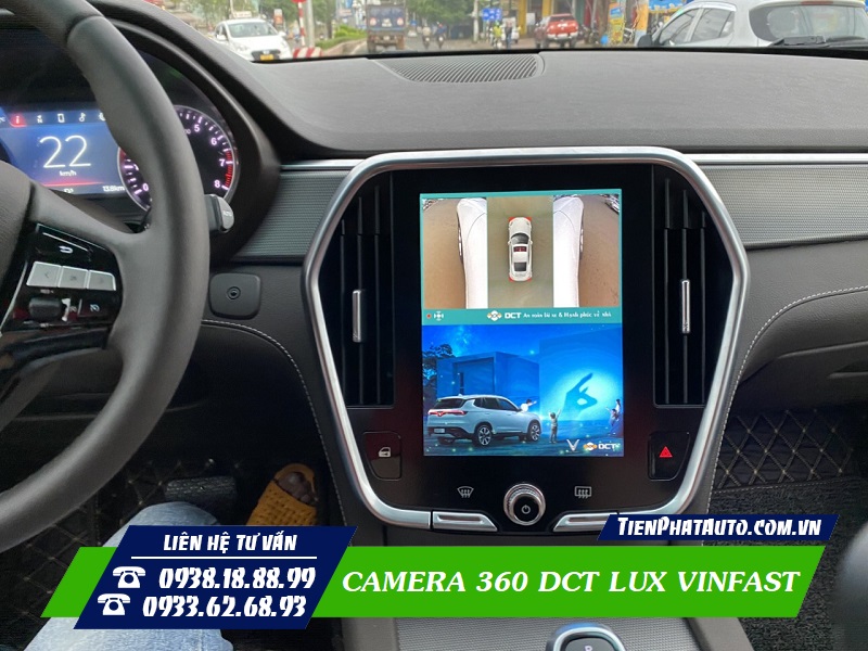 Màn hình hiển thị góc quay hai bên hông phía trước của xe