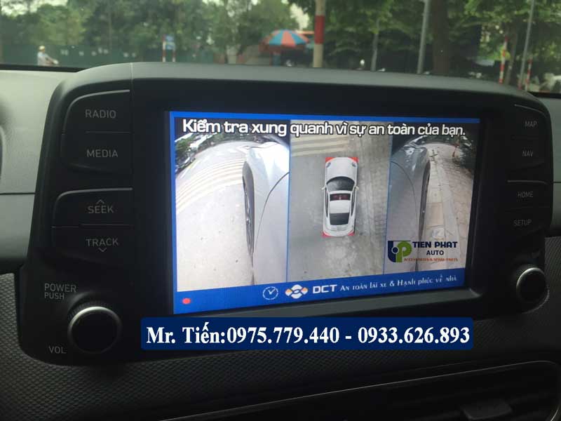 Lắp camera 360 DCT cho Hyundai Kona chính hãng tại HCM