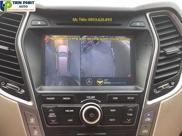 CAMERA 360 ĐỘ OWIN 3D CHO HYUNDAI SANTAFE UY TÍN