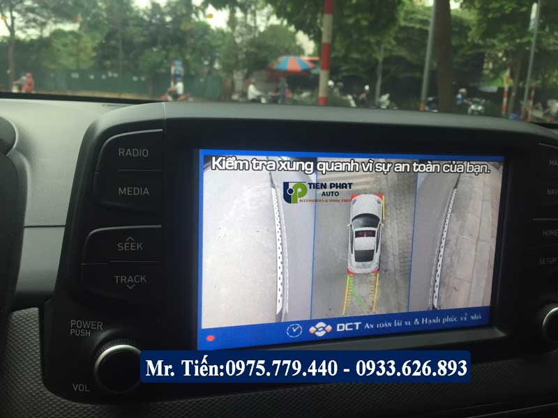 Lắp camera 360 DCT cho Hyundai Kona chính hãng tại HCM