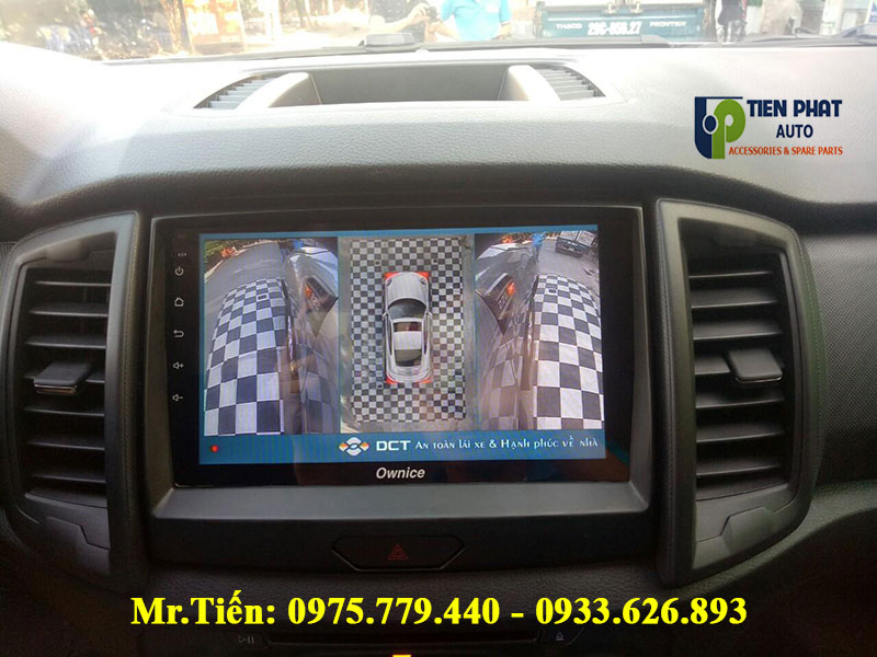LẮP CAMERA 360 ĐỘ TẬN NHÀ CHO XE FORD RANGER WILDTRAK TẠI TP.HCM